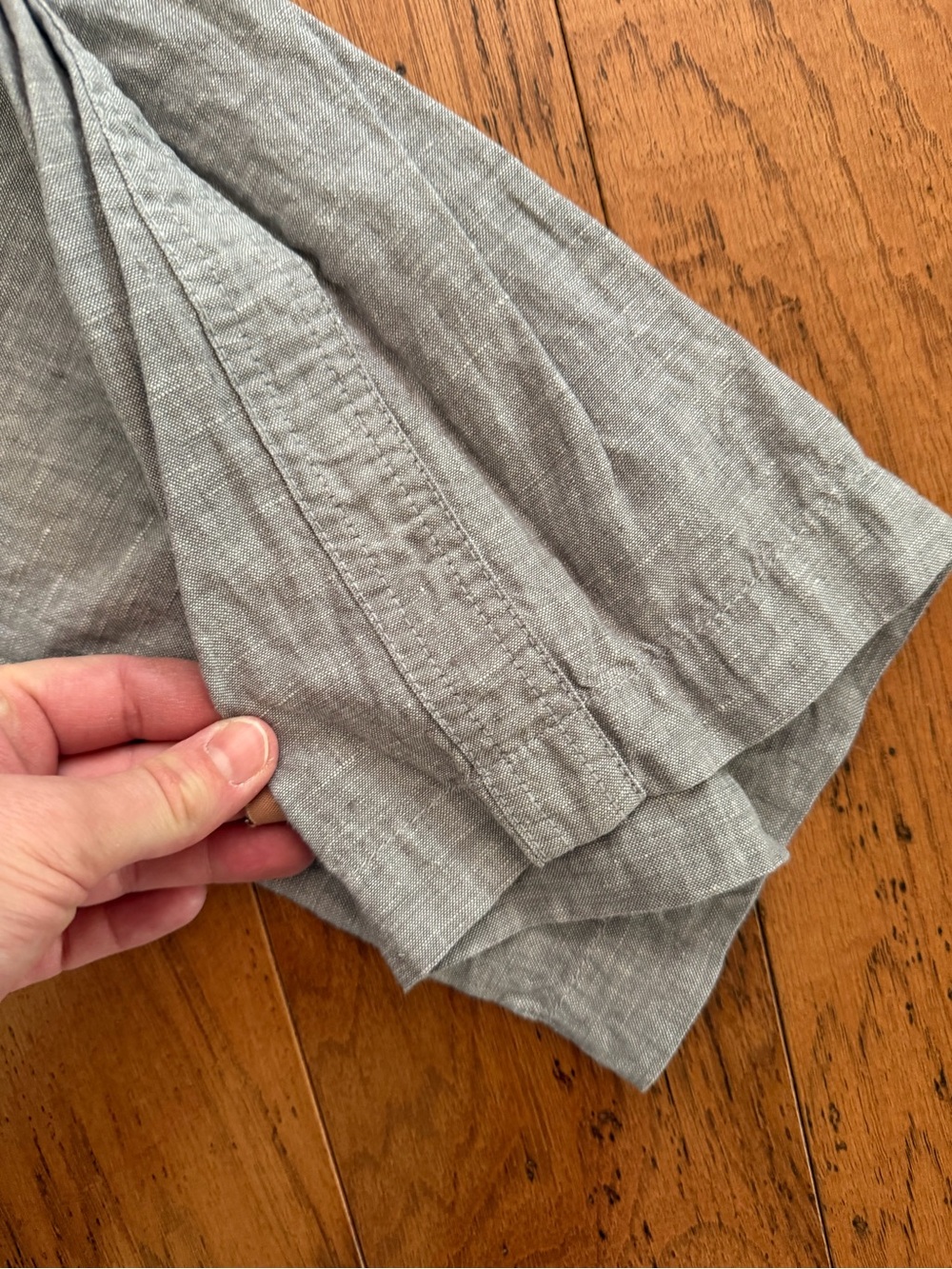 Athleta Light Gray Drawstring Linen Pant - Picture 4 of 6